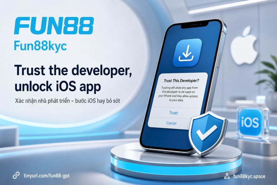 Xác nhận Trust Device Management iOS cài đặt app Fun88