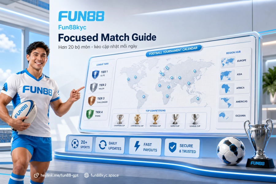 danh mục thể thao Fun88 hơn 20 bộ môn kèo cược 2026