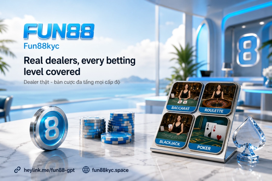 Sảnh live casino Fun88 dealer thật studio DG Palace WM Palace Sexy Palace