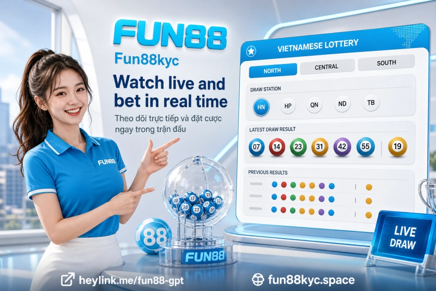 Danh mục xổ số Fun88 kiến thiết ba miền Keno và Live xổ số